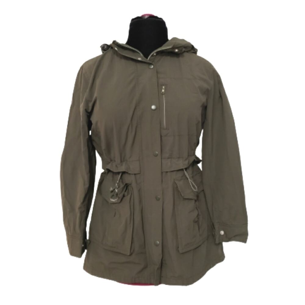 J. Crew Olive Green Bella Twilight Drawstring Hooded Cargo Utility Jacket XS
